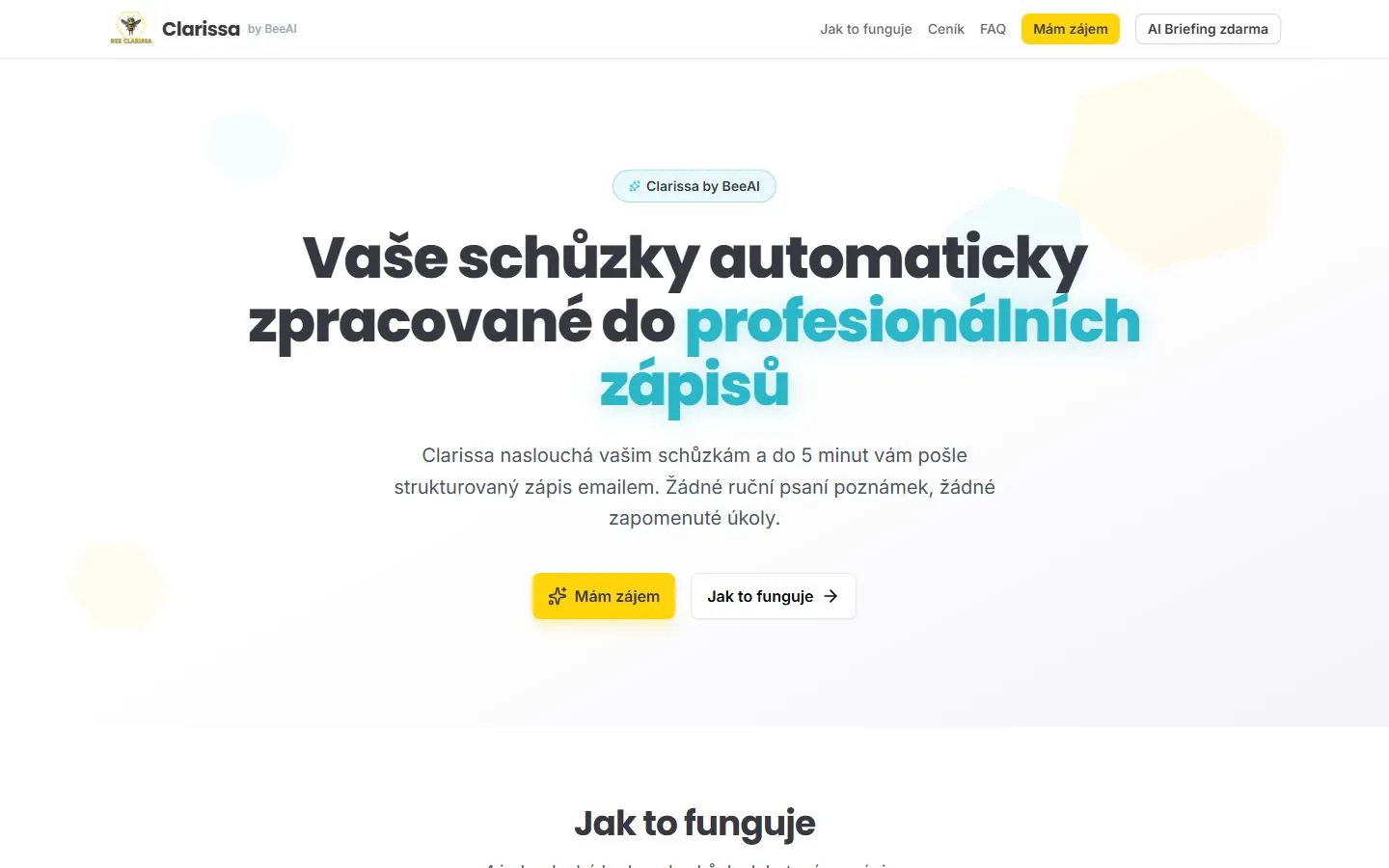 Produktová stránka Clarissa na beeai.cz